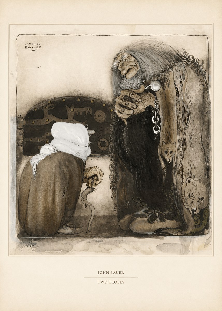 John Bauer Two Trolls No5 - Póster