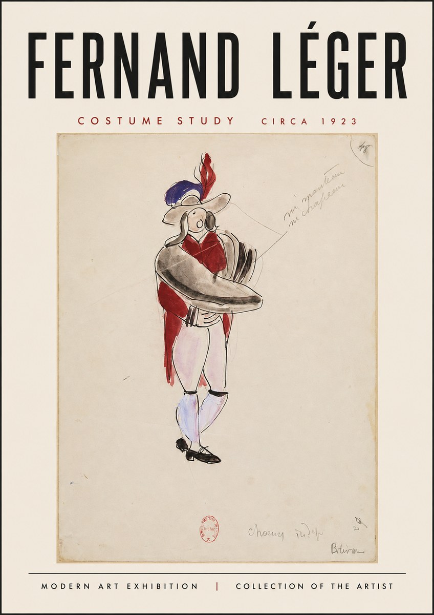 Fernand Léger Costume Study I No3 - Póster