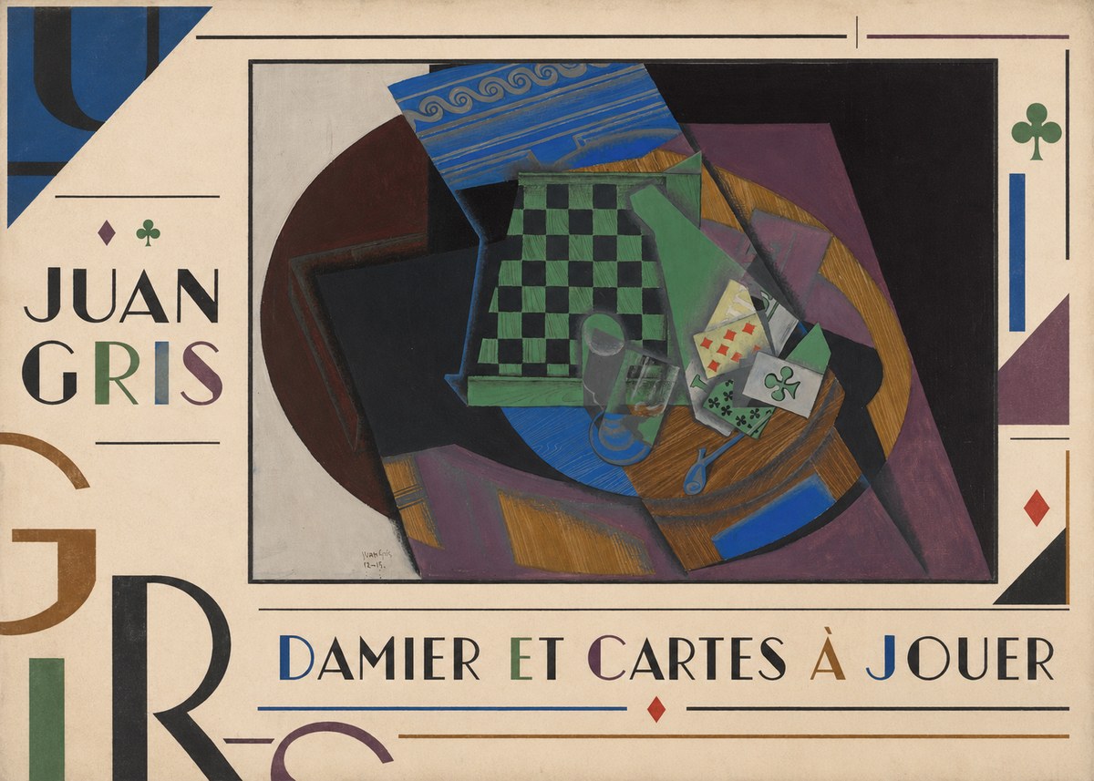 Juan Gris Damier Et Cartes À Jouer No5 - Póster