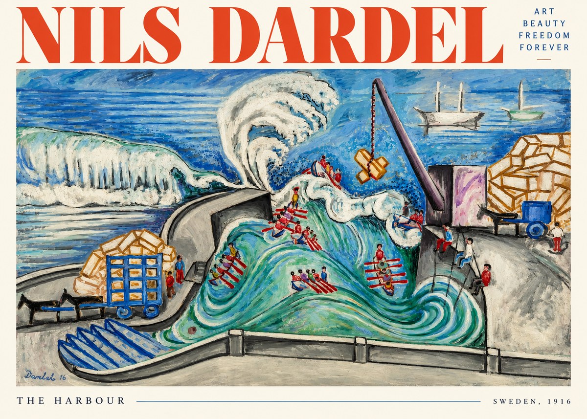 Nils Dardel The Harbour No2 - Póster