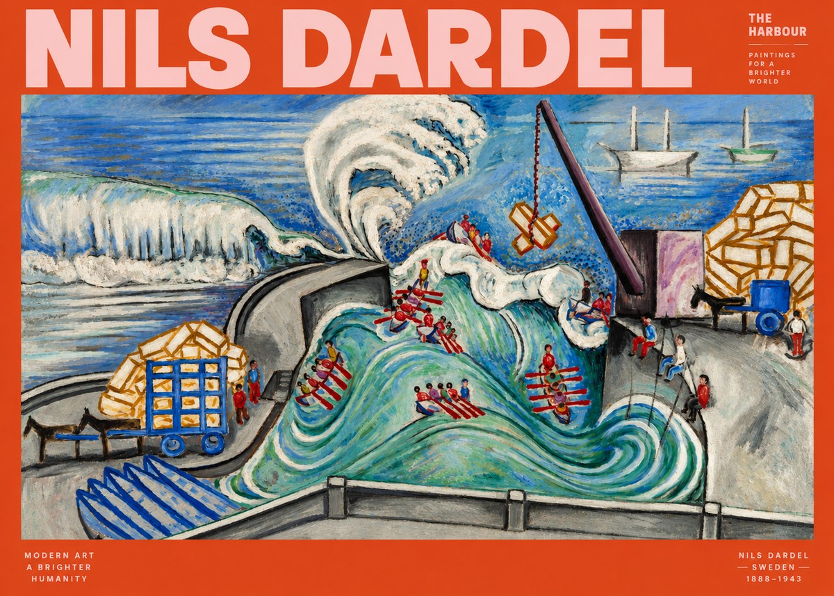 Nils Dardel The Harbour No4 - Póster