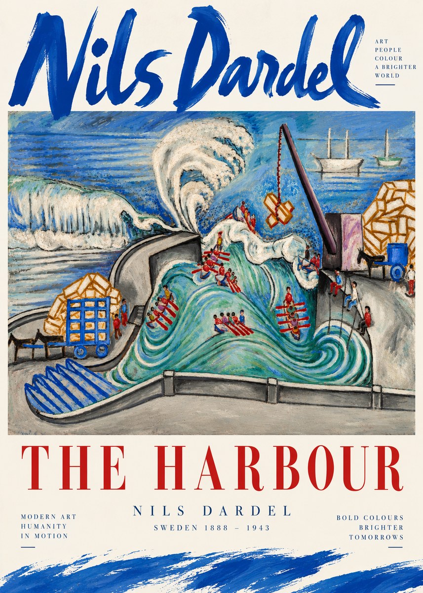 Nils Dardel The Harbour No6 - Póster