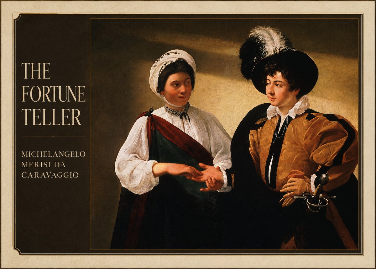 Michelangelo Merisi da Caravaggio The Fortune Teller III No1 - Póster