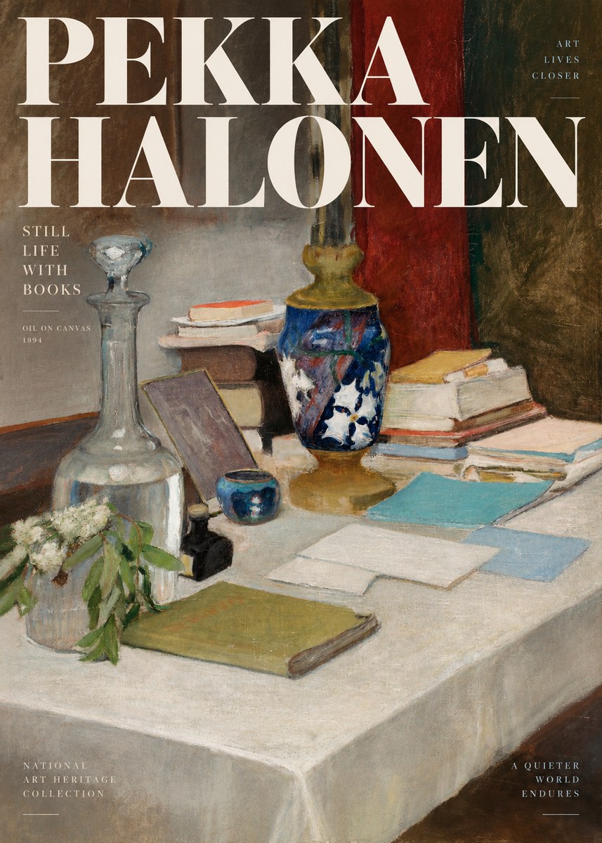 Pekka Halonen Still Life with Books No2 - Póster