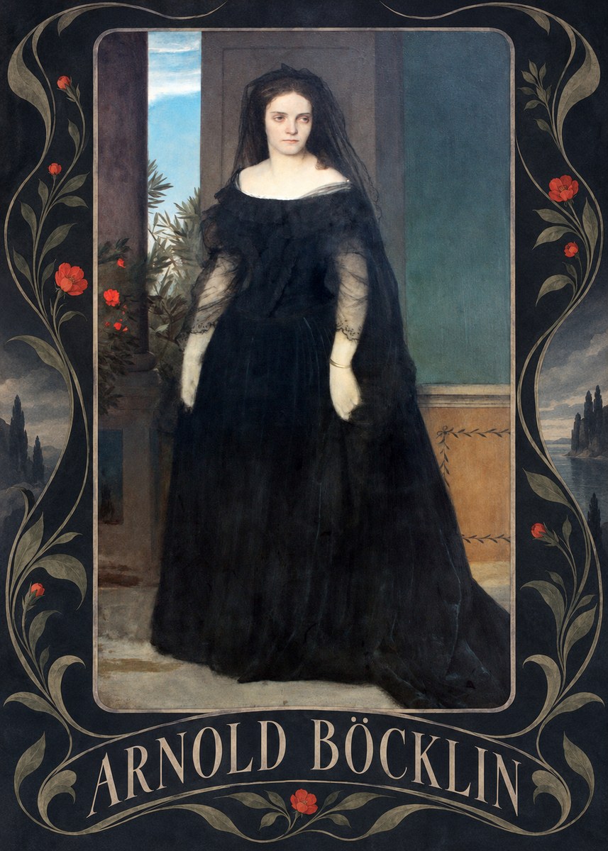 Arnold Böcklin Portrait of Mrs. Böcklin No5 - Póster