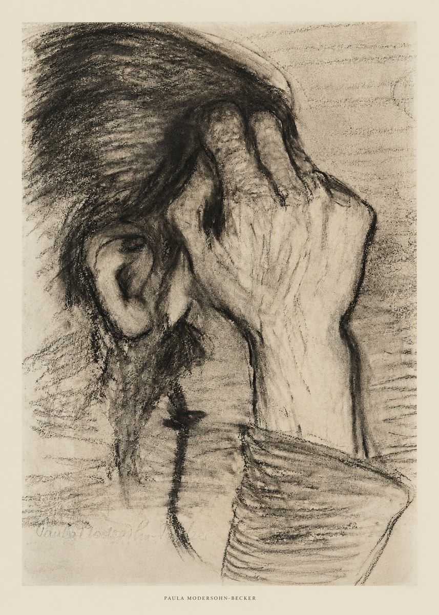 Paula Modersohn-Becker Head of a Girl with Rosary No5 - Póster