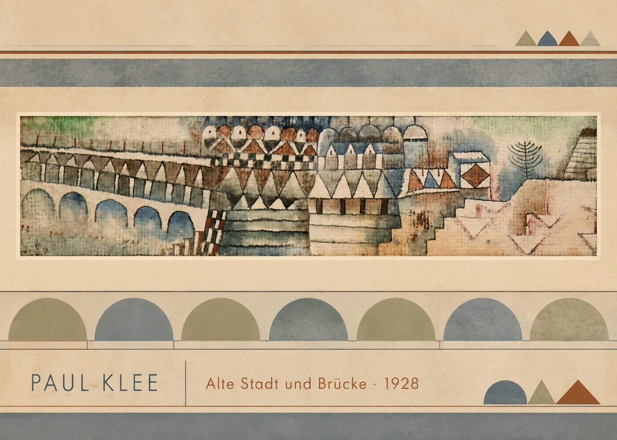 Paul Klee Alte Stadt Und Brücke No3 - Póster