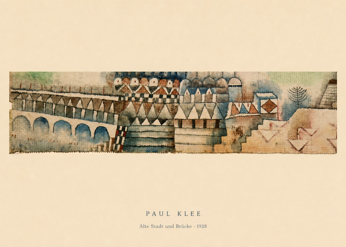 Paul Klee Alte Stadt Und Brücke No6 - Póster
