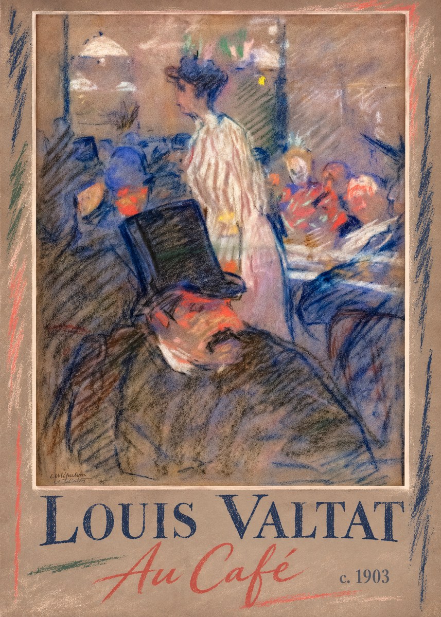 Louis Valtat Au Café No1 - Póster
