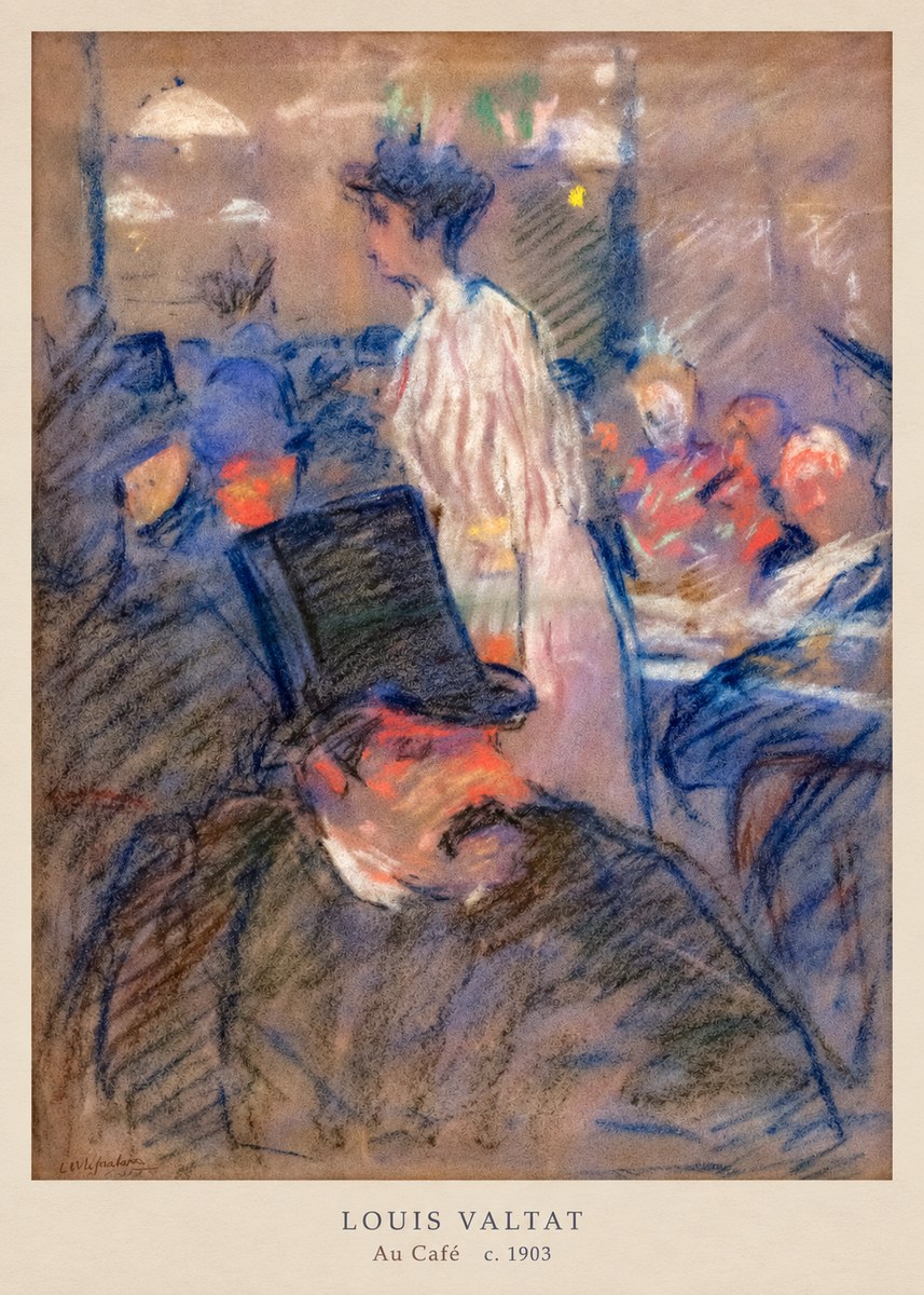 Louis Valtat Au Café No6 - Póster