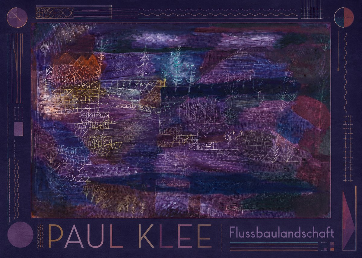 Paul Klee Flussbaulandschaft No1 - Póster