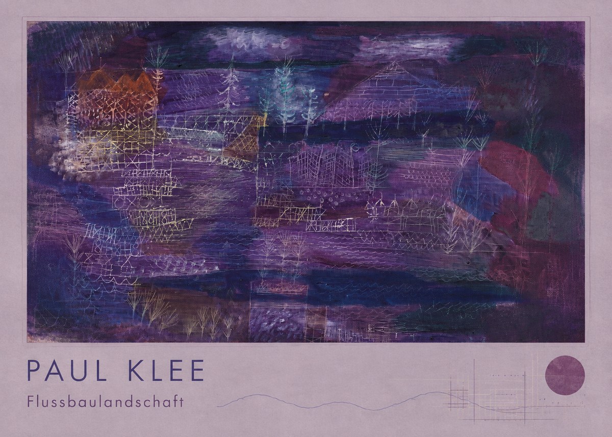 Paul Klee Flussbaulandschaft No2 - Póster