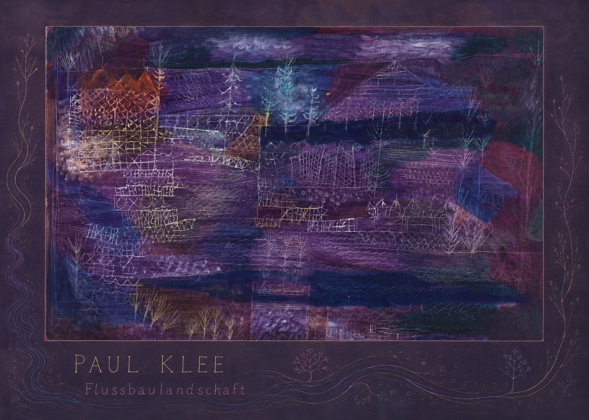Paul Klee Flussbaulandschaft No4 - Póster