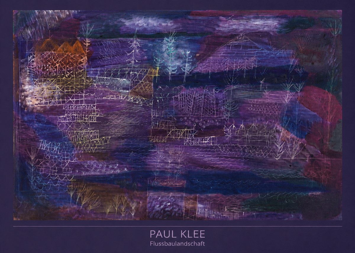 Paul Klee Flussbaulandschaft No6 - Póster