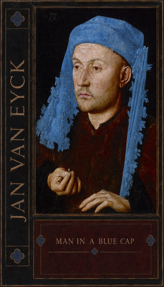 Jan van Eyck Man in a Blue Cap I No4 - Póster