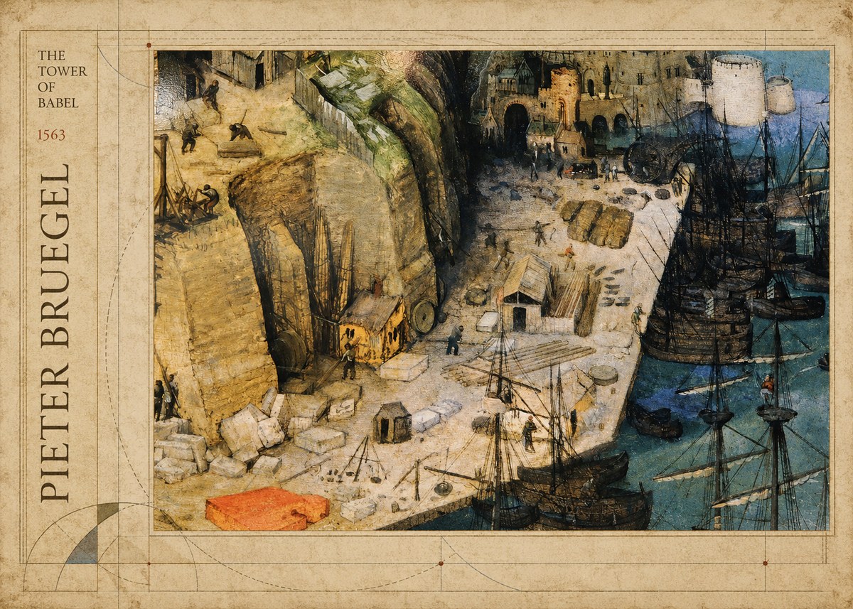 Pieter Bruegel The Tower of Babel XVIII No2 - Póster