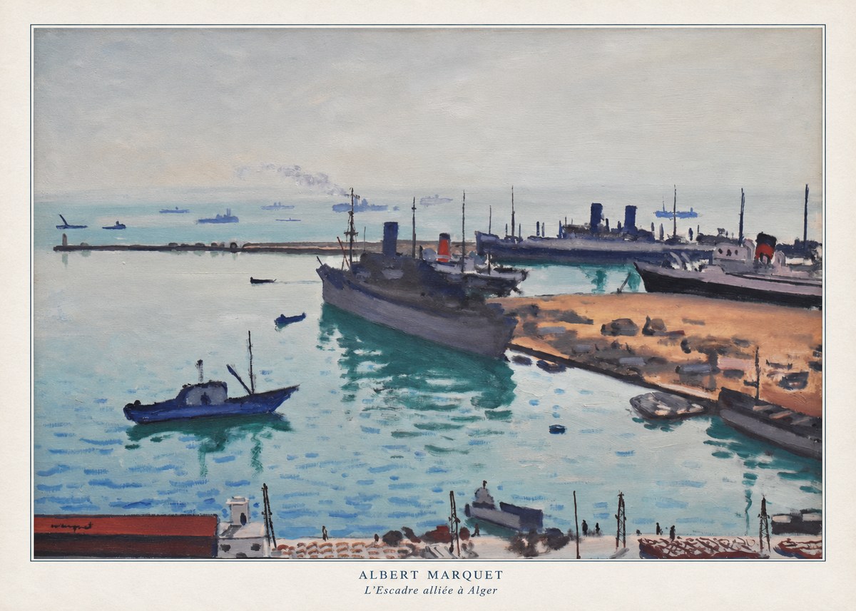 Albert Marquet L'escadre Alliée À Alger No6 - Póster