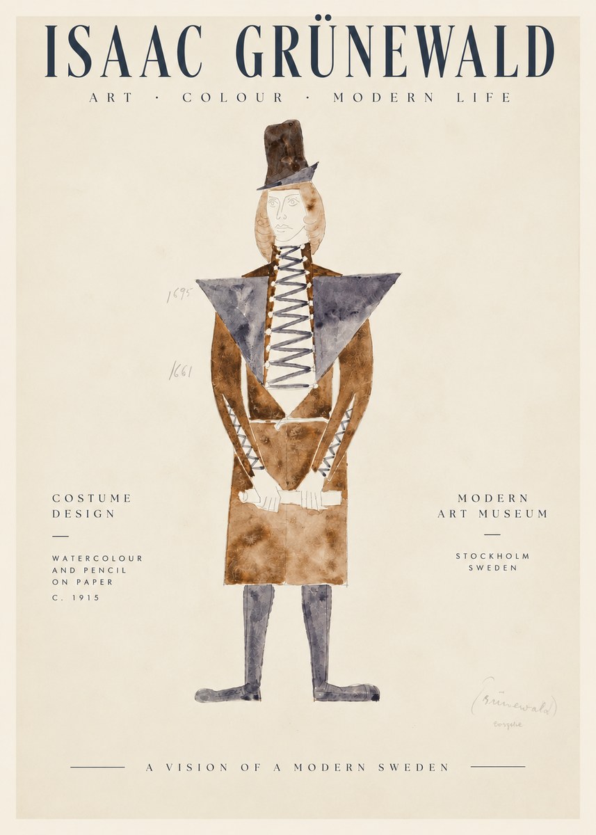 Isaac Grünewald Costume Design XIII No6 - Póster