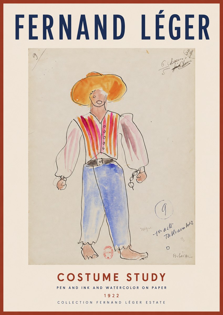Fernand Léger Costume Study II No2 - Póster