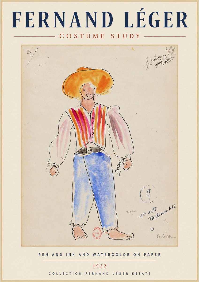 Fernand Léger Costume Study II No5 - Póster