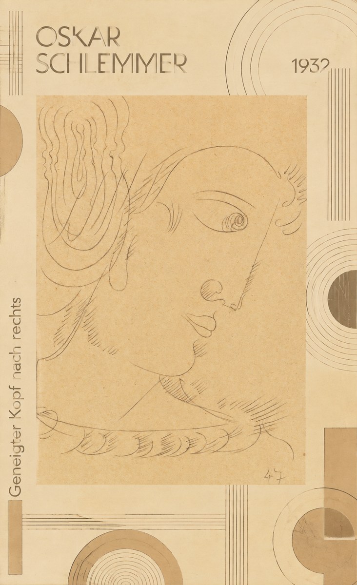 Oskar Schlemmer Geneigter Kopf Nach Rechts No6 - Póster