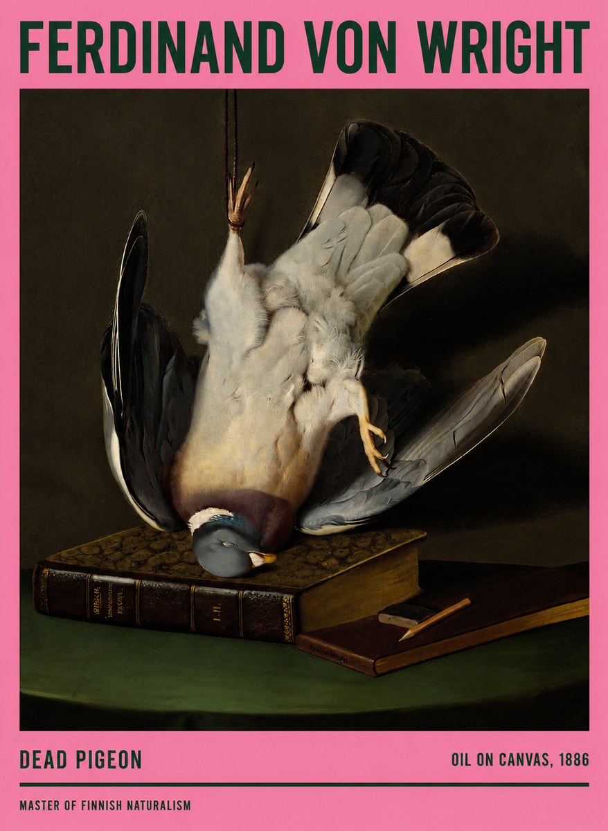 Ferdinand von Wright Dead Pigeon No2 - Póster