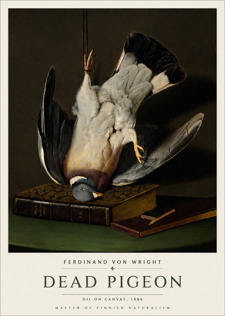 Ferdinand von Wright Dead Pigeon No4 - Póster
