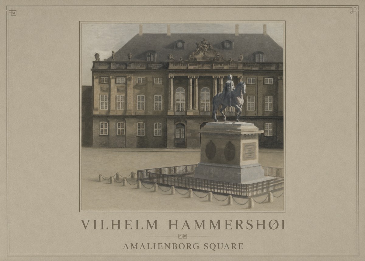 Vilhelm Hammershøi Amalienborg Square II No1 - Póster