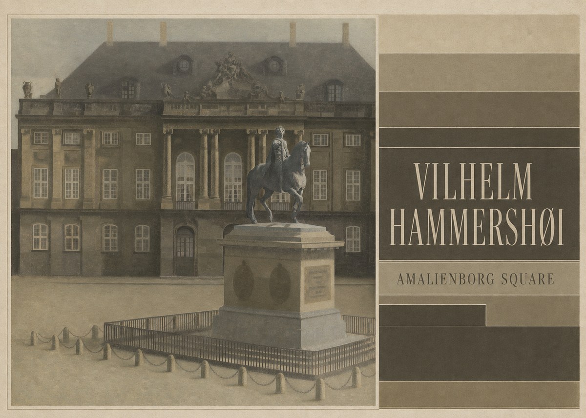 Vilhelm Hammershøi Amalienborg Square II No4 - Póster