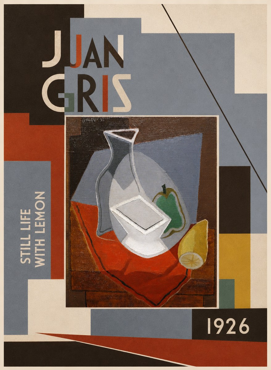 Juan Gris Still Life with Lemon No2 - Póster