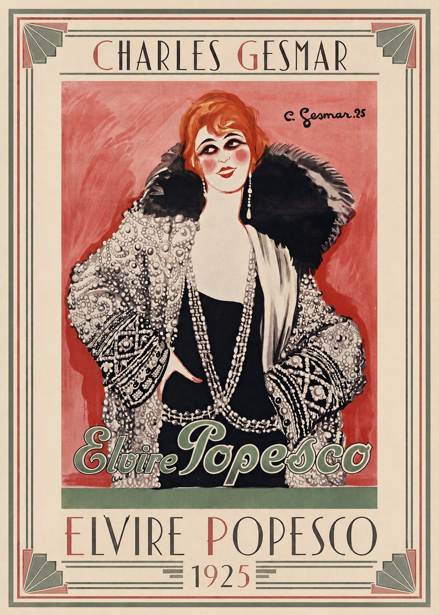 Charles Gesmar Elvire Popesco II No1 - Póster