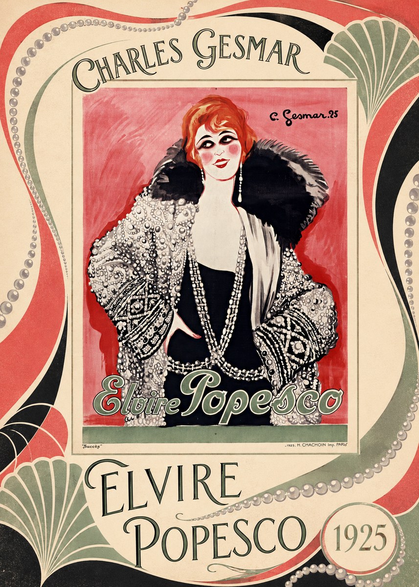 Charles Gesmar Elvire Popesco II No3 - Póster