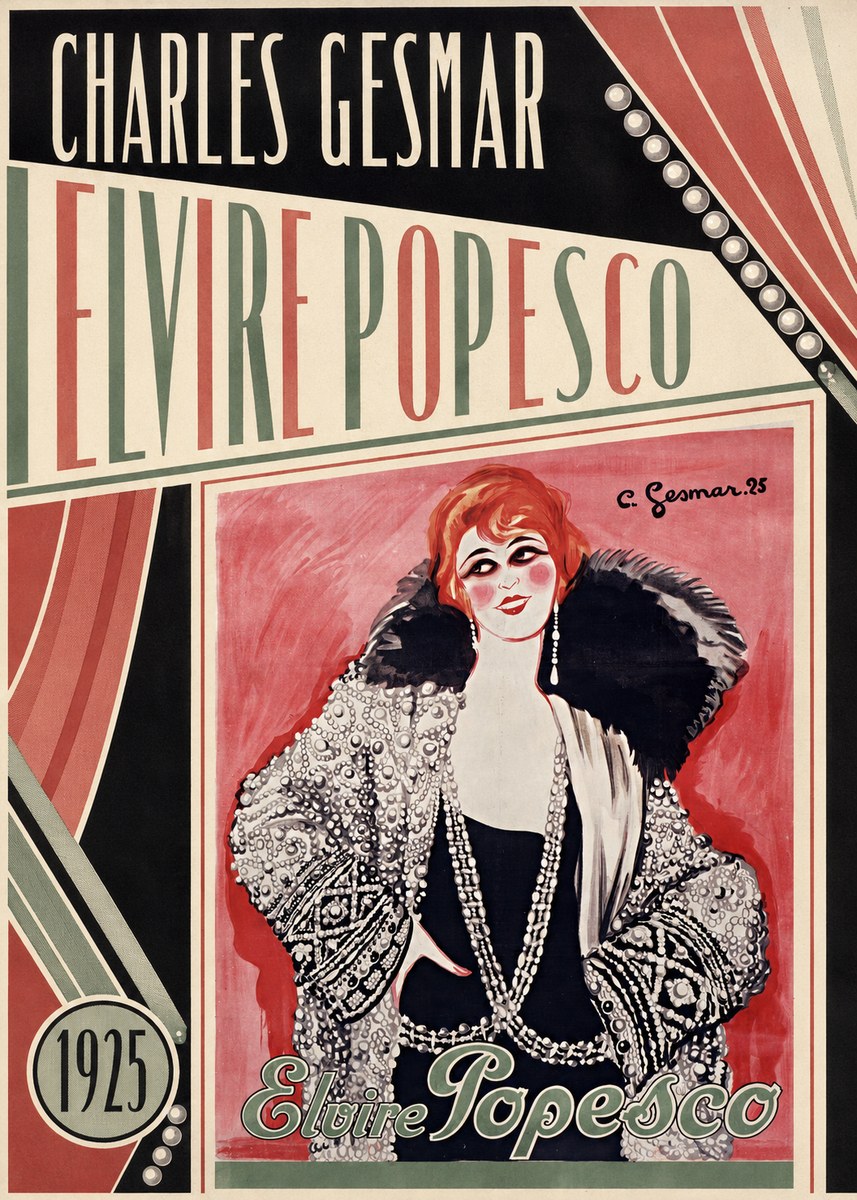 Charles Gesmar Elvire Popesco II No4 - Póster