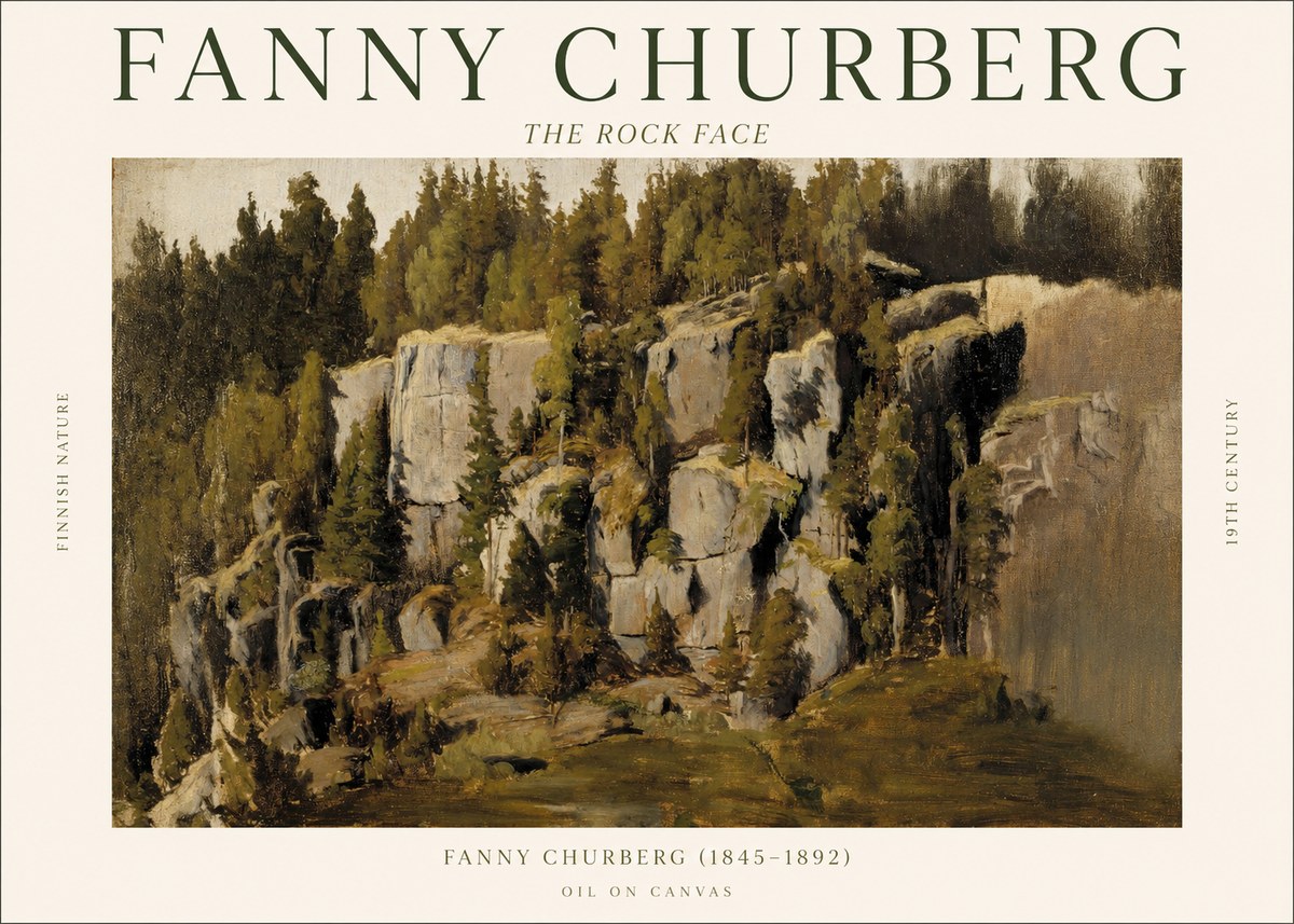 Fanny Churberg The Rock Face No1 - Póster