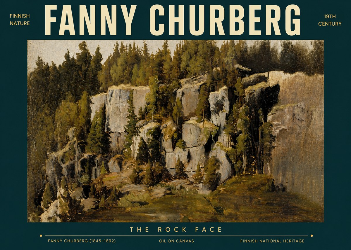 Fanny Churberg The Rock Face No3 - Póster