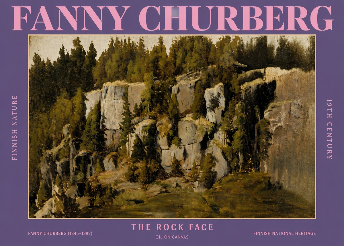 Fanny Churberg The Rock Face No4 - Póster
