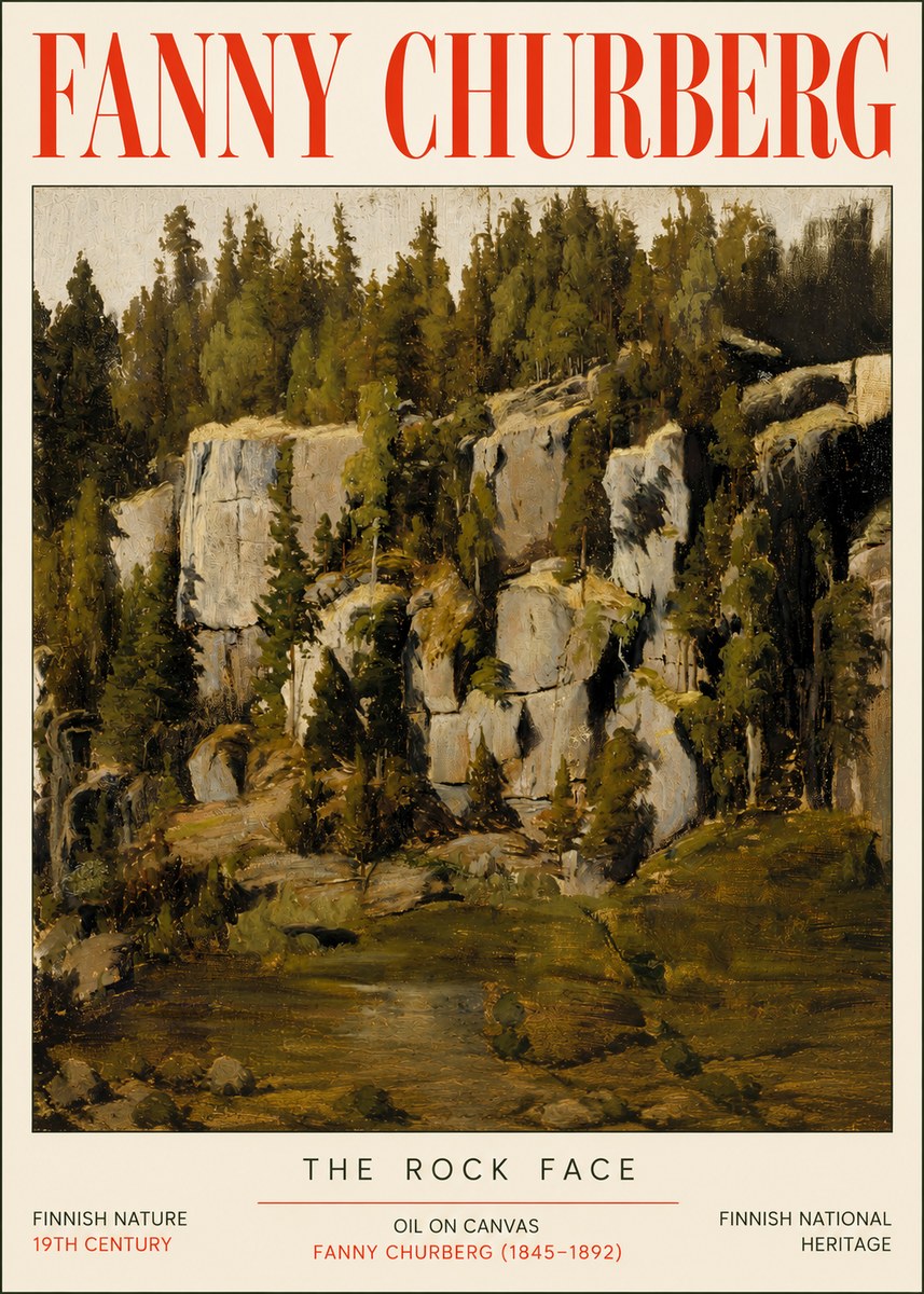 Fanny Churberg The Rock Face No5 - Póster