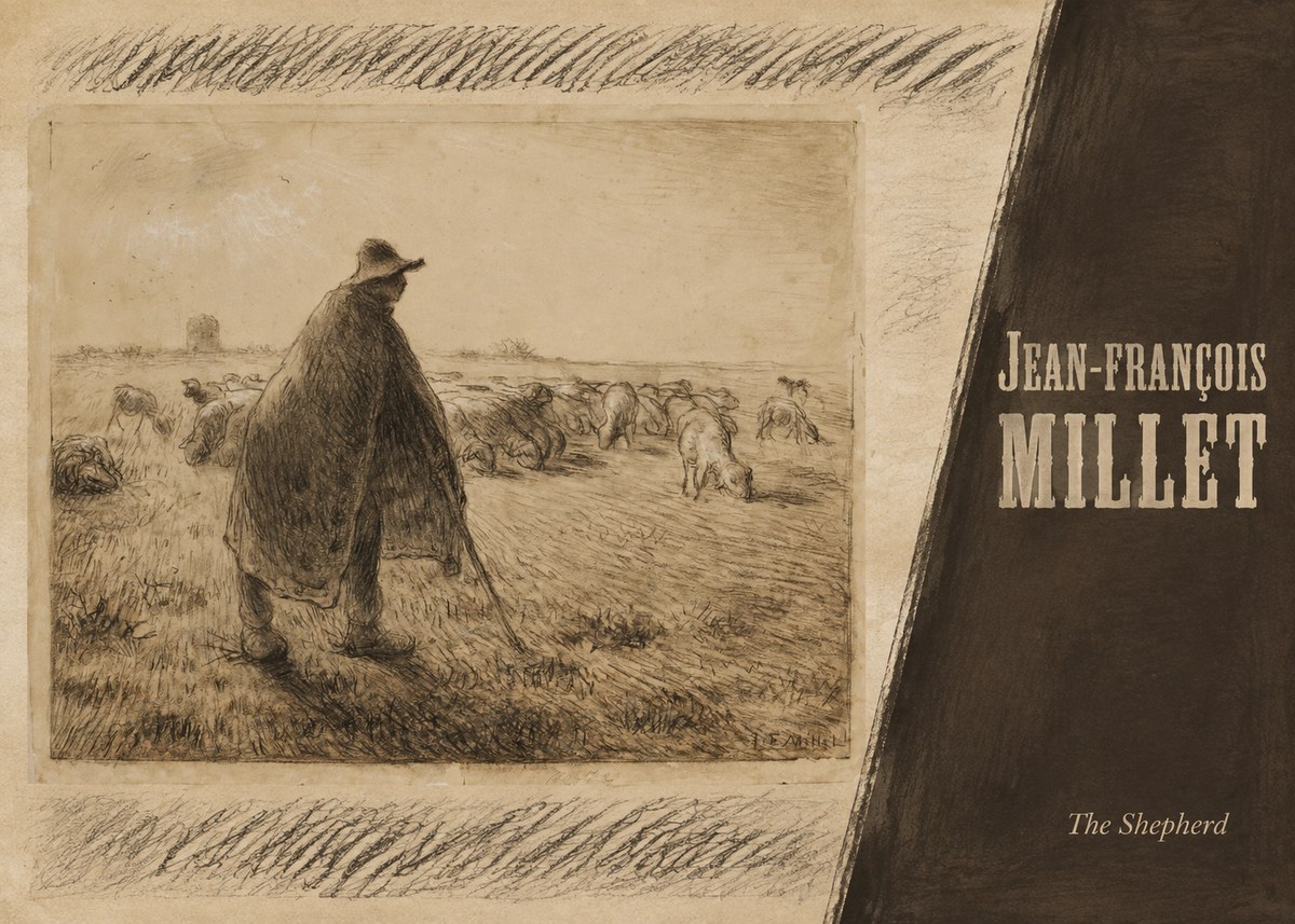 Jean-François Millet The Shepherd No5 - Póster