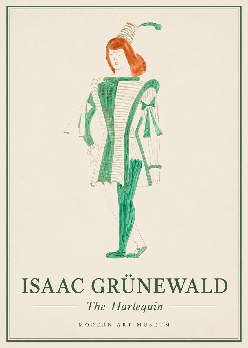 Isaac Grünewald The Harlequin No1 - Póster