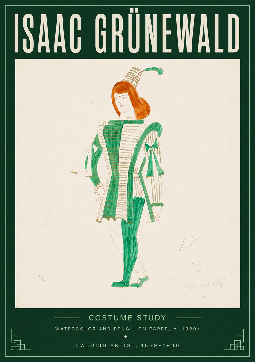 Isaac Grünewald The Harlequin No5 - Póster