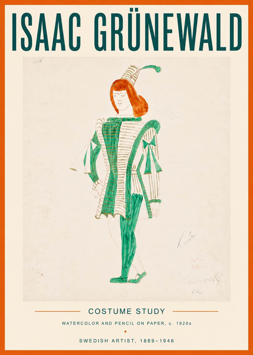 Isaac Grünewald The Harlequin No6 - Póster