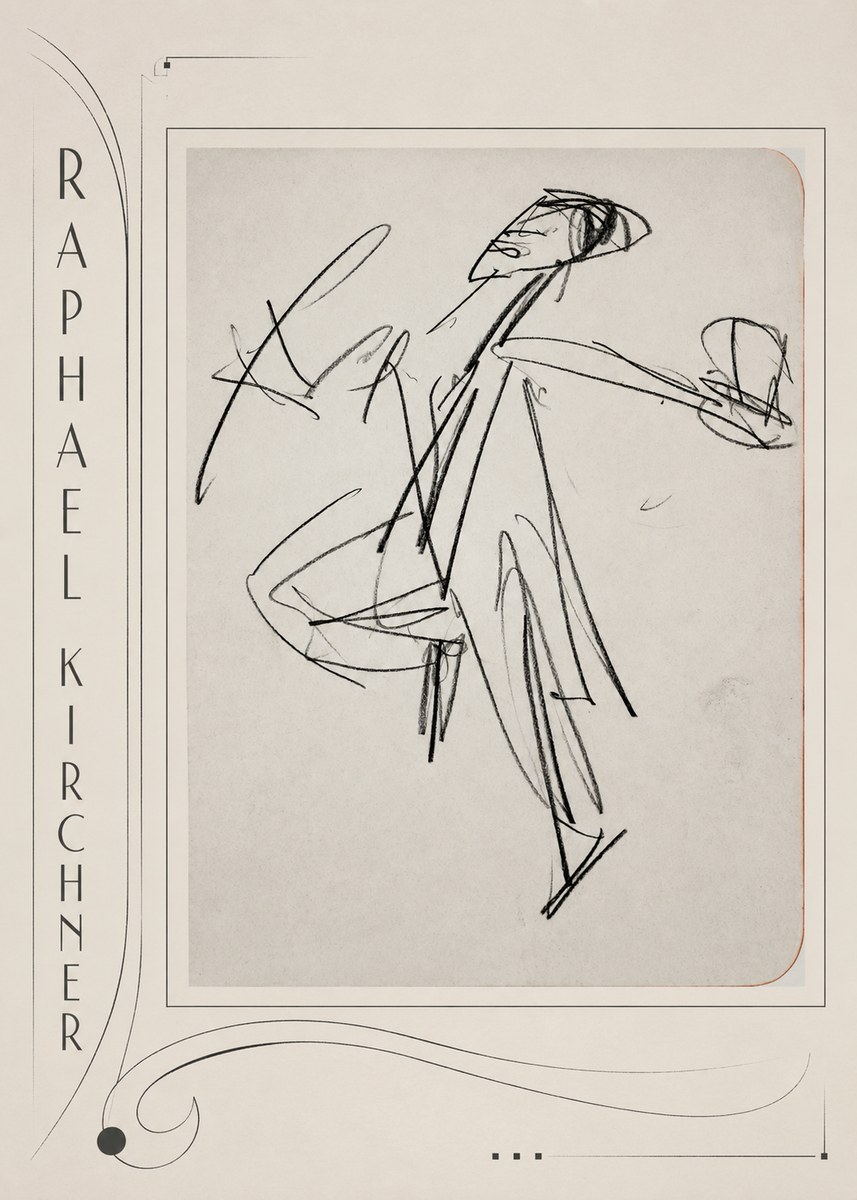 Raphael Kirchner Dynamic Dancer Sketch No2 - Póster