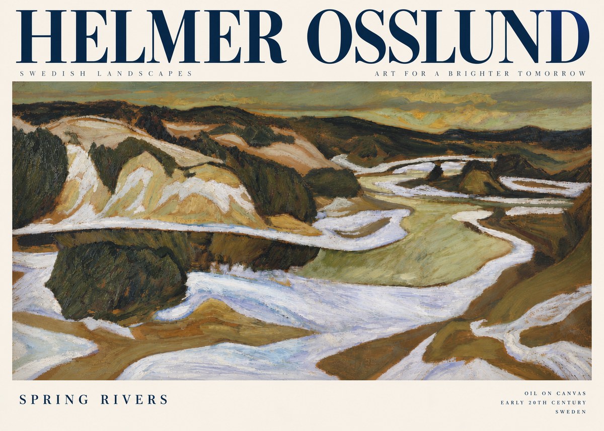 Helmer Osslund Spring Flood No5 - Póster