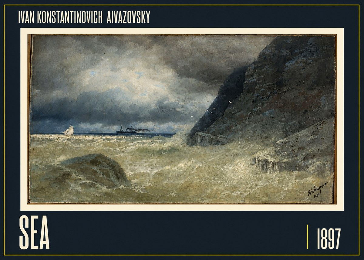 Ivan Konstantinovich Aivazovsky Sea No1 - Póster