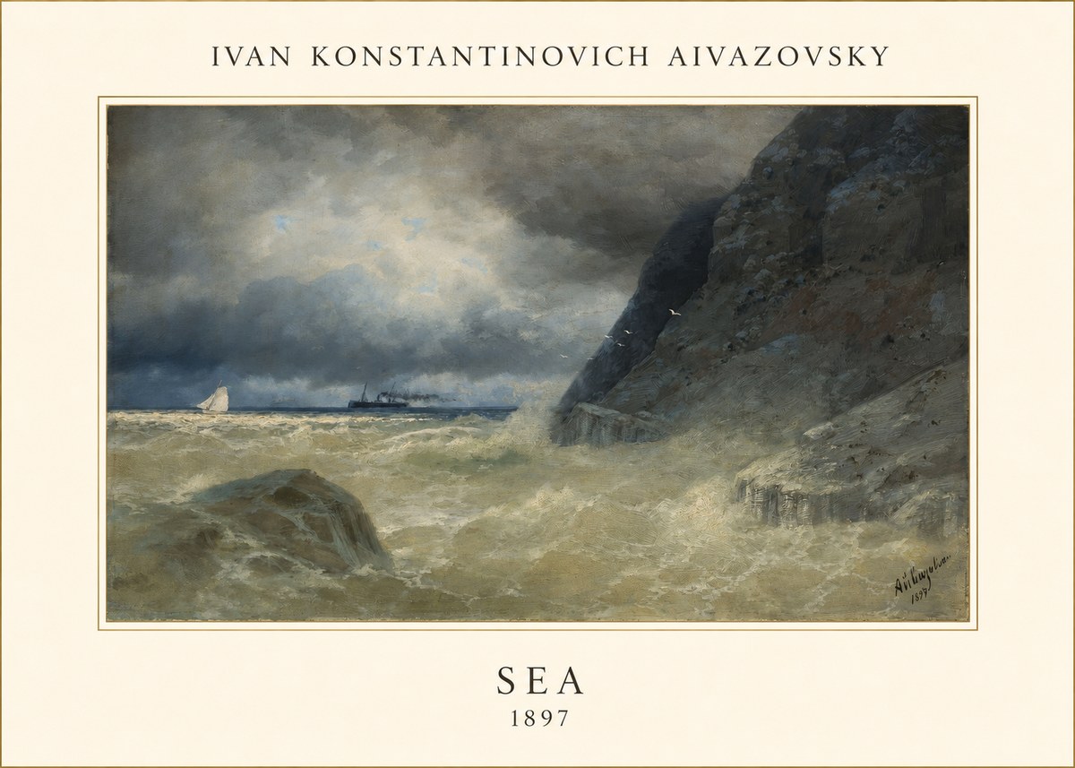 Ivan Konstantinovich Aivazovsky Sea No4 - Póster