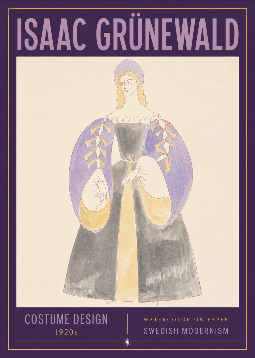 Isaac Grünewald Costume Design XIV No3 - Póster
