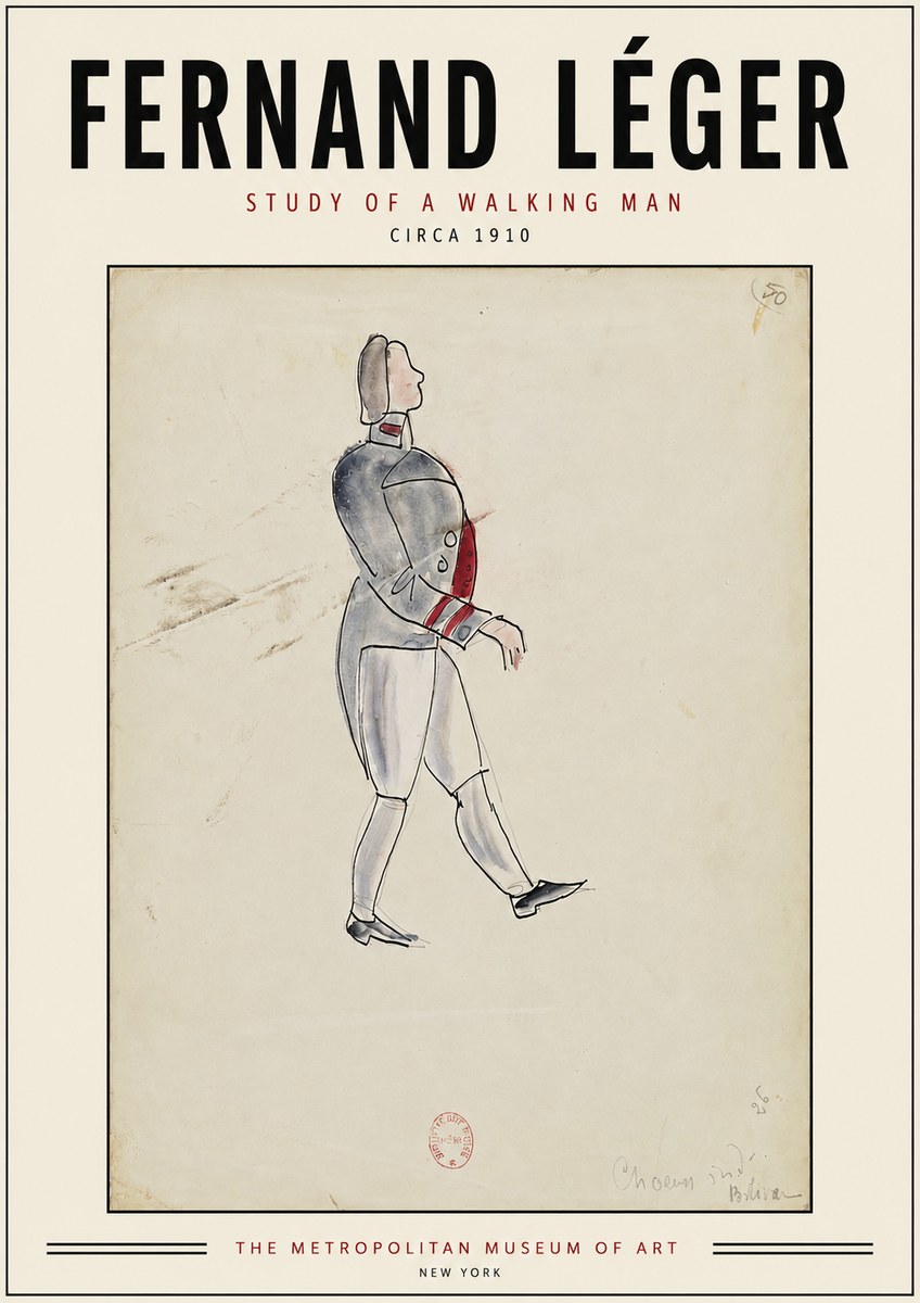 Fernand Léger Study of a Walking Man No3 - Póster