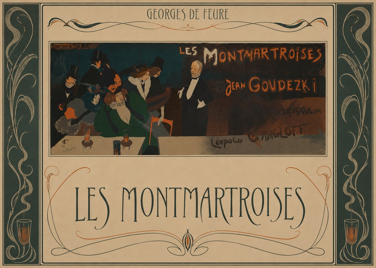 Georges de Feure Les Montmartroises No5 - Póster