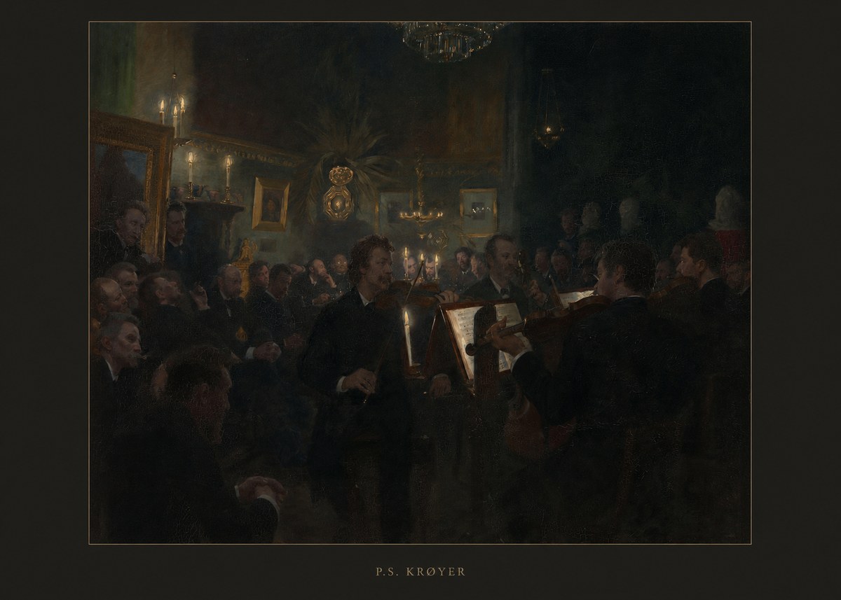 P.S. Krøyer An Evening at Høeberg's Home No6 - Póster