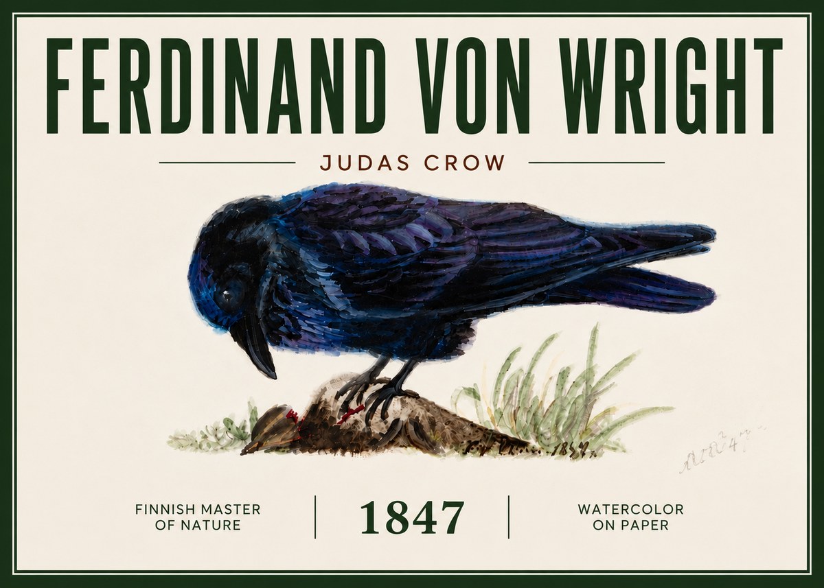 Ferdinand von Wright Judas Crow No4 - Póster